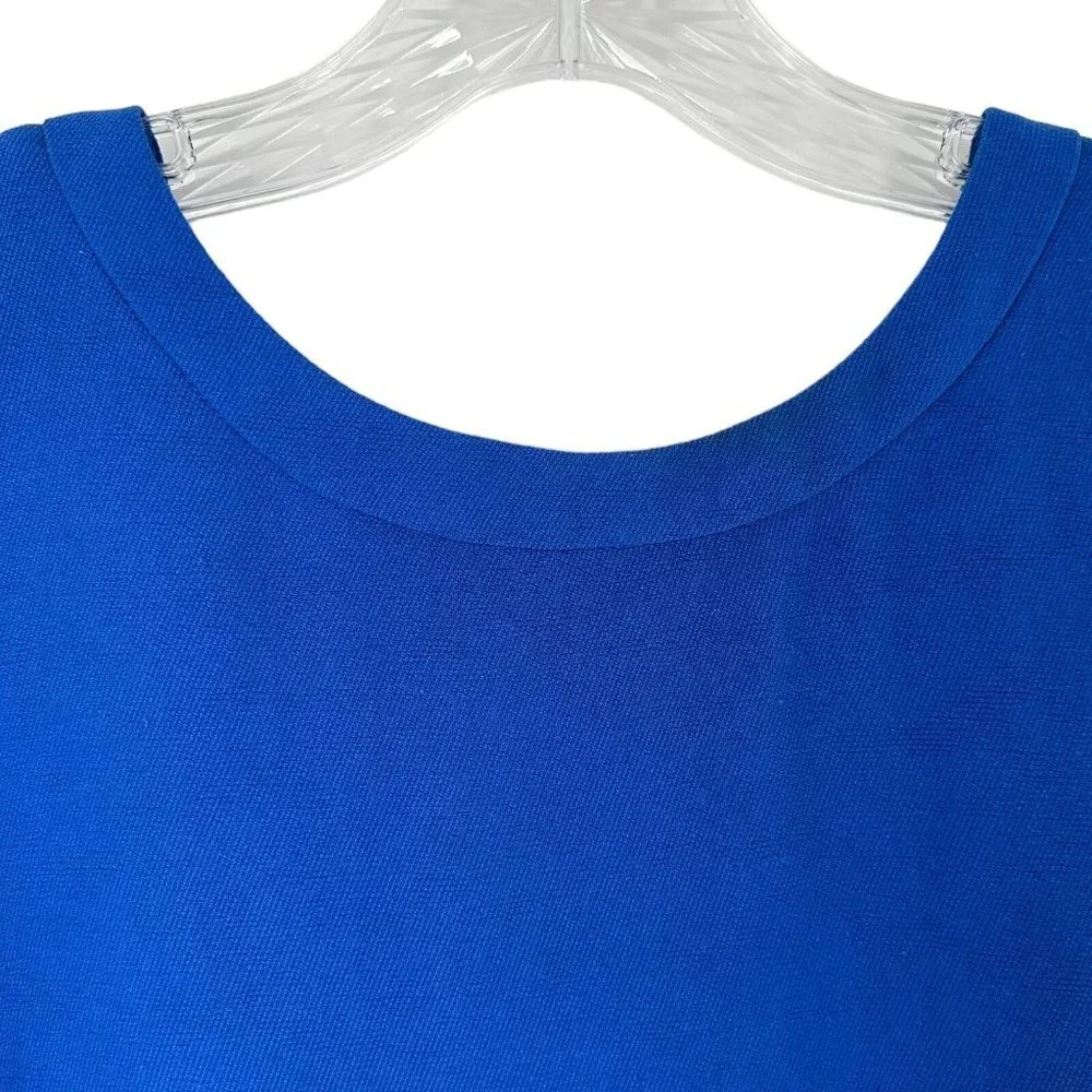 Sandro Blue Cut-Out Back Shift Dress Size 1/S - Picture 3 of 7